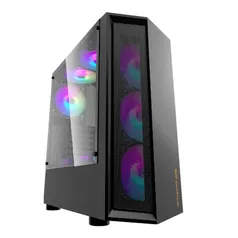 GABINETE GAMER AIGO DARKFLASH MELODY PRETO LATERAL ACRILICO | R$250