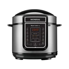 [Regional Barueri] Panela de Pressão Elétrica Mondial 5L Preto/Inox PE-38 110V