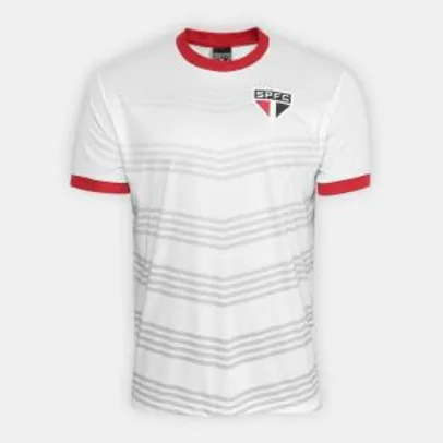 03 Camisetas São Paulo Hank Masculina - Branco e Vermelho