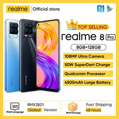 Realme 8 pro 6GB + 128GB versão padrão | R$1190