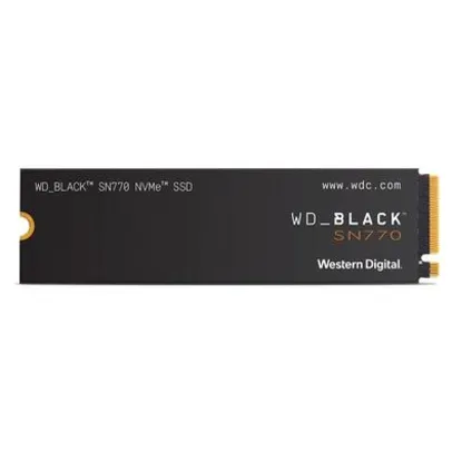 SSD 500 GB WD Black SN770, M.2, PCIe Gen4x4, NVMe, Leitura: 5000MB/s e Gravação: 4000MB/s - WDS500G3