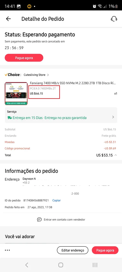 Imagen na descrição da promoção