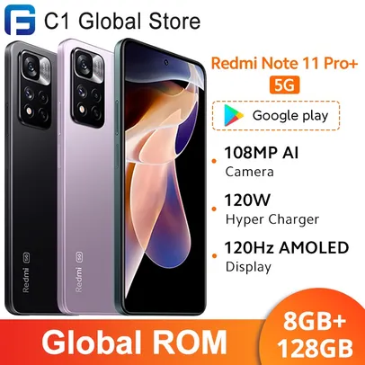 Smartphone Original Xiaomi Redmi Note 11 Pro+ 5g 8gb+128gb Dimensity 920 120w Charg