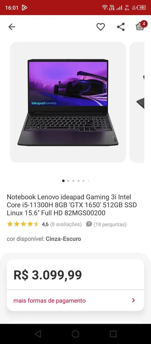 Imagem na descrição da promoção