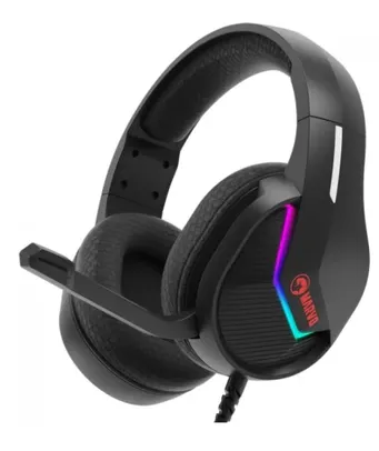 Headset Gamer Marvo, RGB, USB, Drivers de 50mm, Black, H8618 BK