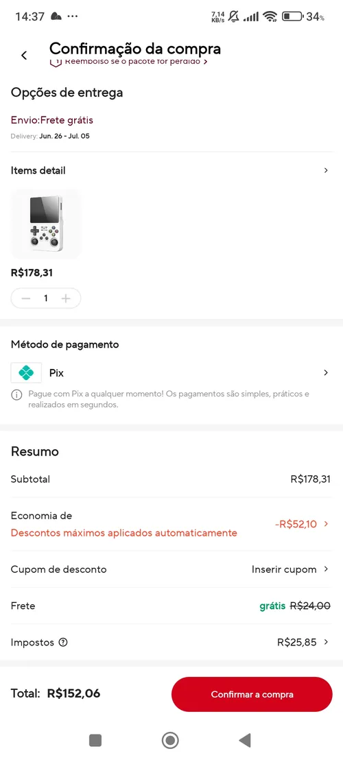 Imagem na descrição da promoção