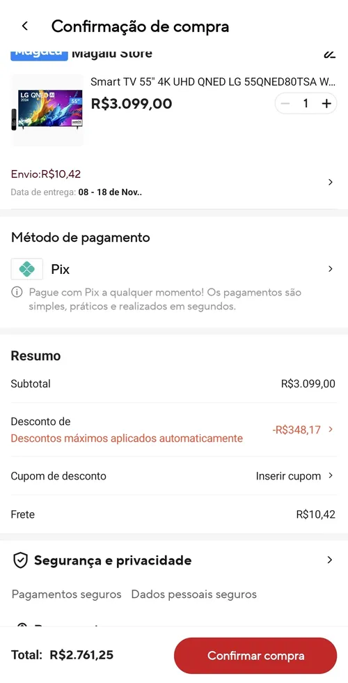 Imagem na descrição da promoção