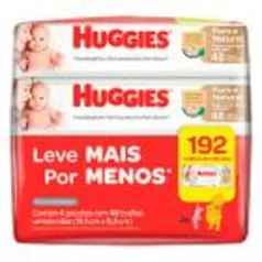 Toalha Umedecida Huggies Puro e Natural 192 Unidades