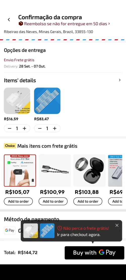 Imagem na descrição da promoção