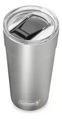 (CC Santander) Copo Térmico Coleman Cerveja Inox Cores Tampa Abridor 600ml Cor Prateado Liso