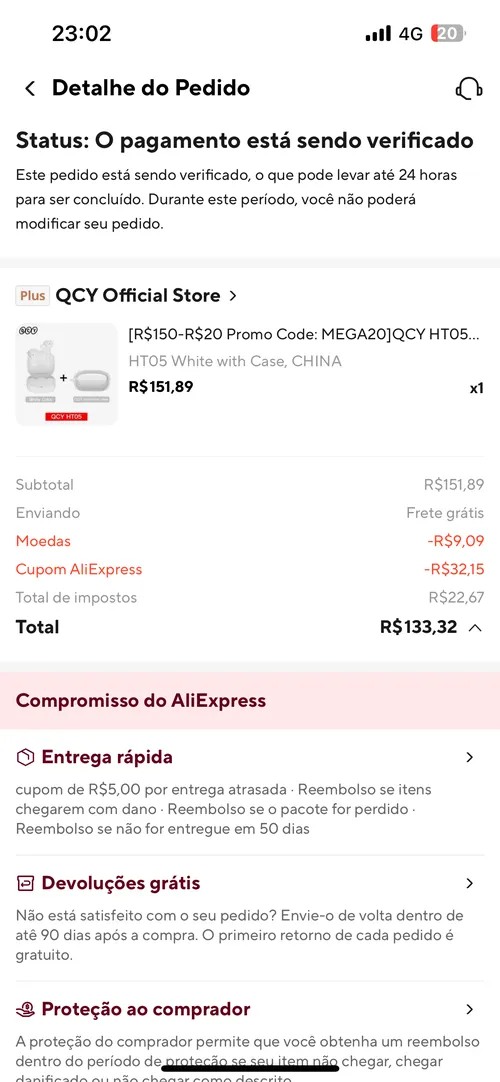 Imagem na descrição da promoção