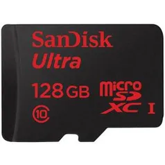 [À Vista no Boleto] Cartão de Memória MicroSD 128GB Ultra com Adaptador SD - Sandisk [+5% Ame]