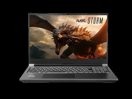 Notebook Gamer Avell Storm 305 i5-13420H, RTX 3050 6GB, 16GB RAM, 512GB SSD 5200MB/s, 15.6” FHD WVA 144Hz 67% sRGB