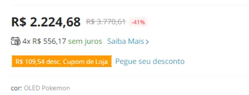 Imagem na descrição da promoção