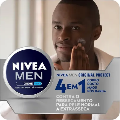 ( Rec) NIVEA MEN Creme 4 em 1 75g - Hidratação intensa, evita ressecamento, com vitamina E, textura creme, rápida absorção