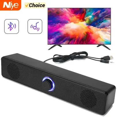 [Novas ContasR$ 22,01] [Já c/ imposto] Alto falante Bluetooth com e sem fio, Soundbar 