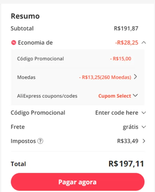 Imagem na descrição da promoção