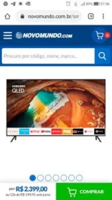 Smart TV 4K Samsung QLED 49' QN49Q60RAGXZD | R$2.399
