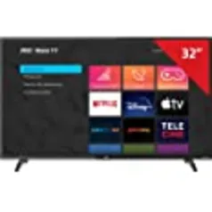 Smart TV LED 32" Full HD AOC ROKU TV, Wi-Fi, 3 HDMI, 1 USB, Wifi, Conversor Digital 