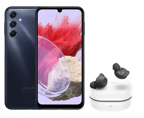 Celular M34 5G (128GB) - Azul Marinho + Galaxy Buds FE - Grafite