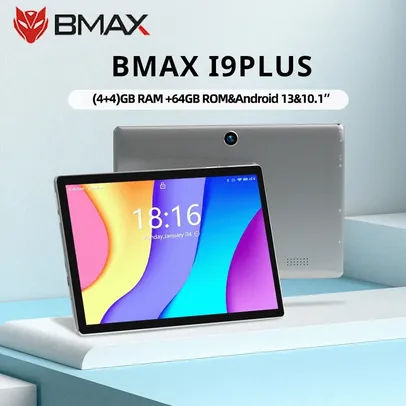 [Taxa Inclusa/Moedas] Tablet BMAX I9 Plus, Android 13, GPU G522EE, 4GB RAM 64GB ROM, Tela 10,1'', CPU Allwinner RK3562 Quad Core, WIFI 6 