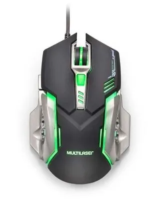 Mouse Gamer Multi 2400DPI Preto e Grafite com LED - MO269