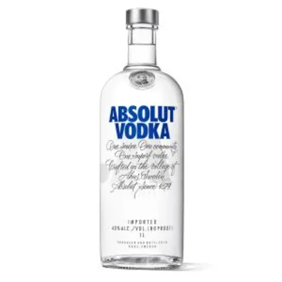 Vodka sueca Absolut original 1l por R$ 60