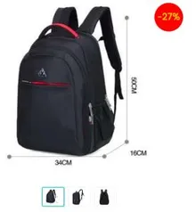 Mochila Pasta Social Masculina Preta Notebook 33L R$ 80