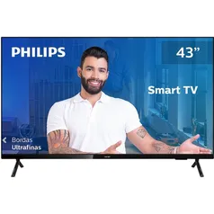 Smart Tv Philips 43" Full Hd Sem Bordas Hdr Plus Wifi Conversor Digital Netflix Youtube Globoplay e Prime Video