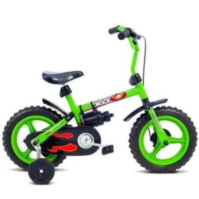 Bicicleta Infantil Aro 12 Verden Rock - Verde e Preta - R$120