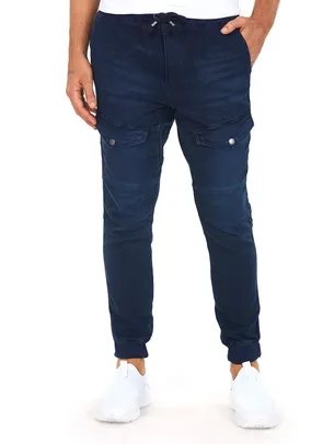 Calça Masculina Jogger Jeans Escuro Polo Wear