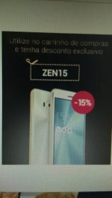 Zenfone 3 com 15 % de desconto
