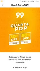 [99 POP] Até 50% de desconto quarta-feira