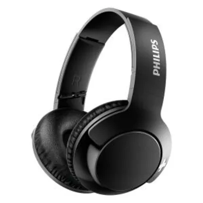 Fone de Ouvido Bluetooth Sem Fio Philips SHB3175BK/00 com Bass+ Haste Dobrável - Preto