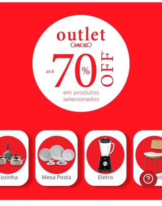 Outlet- Camicado até 70% OFF