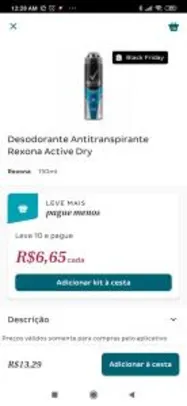 Rexona Desodorante - R$7 COMPRANDO 10 UNI