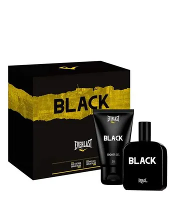 Kit Perfume Black Everlast Masculino Eau de Toilette 100ml + Gel de Banho Everlast 90ml | R$36