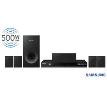 Home Theater Samsung HT-F4505/ZD 5.1 Canais com Blu-ray Player 3D, Rádio FM– 500 W por R$ 549