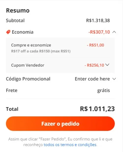 Imagem na descrição da promoção