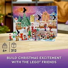 LEGO Friends 2022 Advent Calendar 41706 Building Toy Set; 24 presentes e brinquedos de natal, inclui