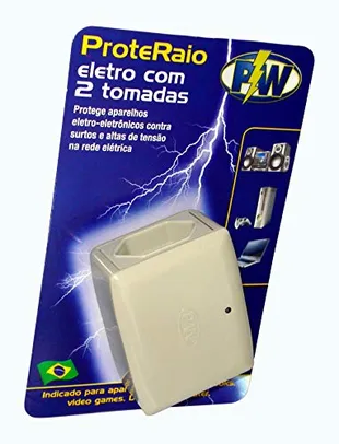 PW Prote Raio Eletro Com 2 Tomadas 127V, bege