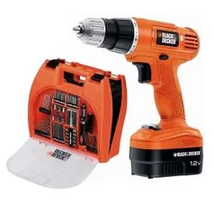 [Casas Bahia] Parafusadeira/Furadeira à Bateria Black&Decker GC1200M com 102 Acessórios e Maleta - 12V por R$ 198