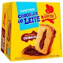 Panettone Garoto Recheio Chocolate ao Leite Caixa - 450g