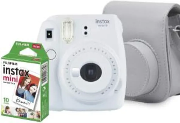 Kit Câmera Instantânea Fujifilm Instax Mini 9 - Branco Gelo | R$ 329