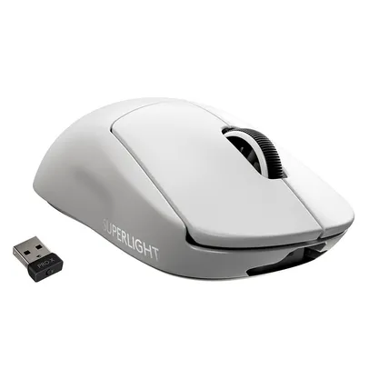 Mouse Sem Fio Gamer Logitech G PRO X Superlight, Lightspeed, 25000 DPI, 5 Botões, Branco - 910-005941