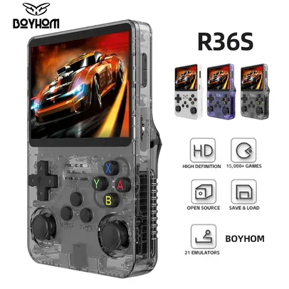 [moedas/app] Console Retrô Portátil R36S 64GB, Tela IPS 3,5 Polegadas, Mais de 20 Emuladores