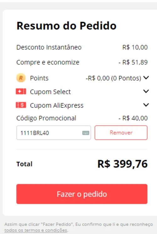 Imagem na descrição da promoção