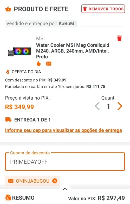 Imagem na descrição da promoção