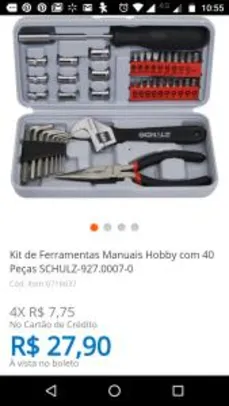 Kit de ferramentas manuais hobby com 40 peças - SCHUTZ - R$28