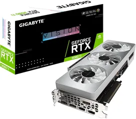 Placa de Vídeo Gigabyte Geforce RTX 3080 VISION OC, LHR, 10GB, GDDR6X, DLSS, Ray Tracing, GV-N3080VI